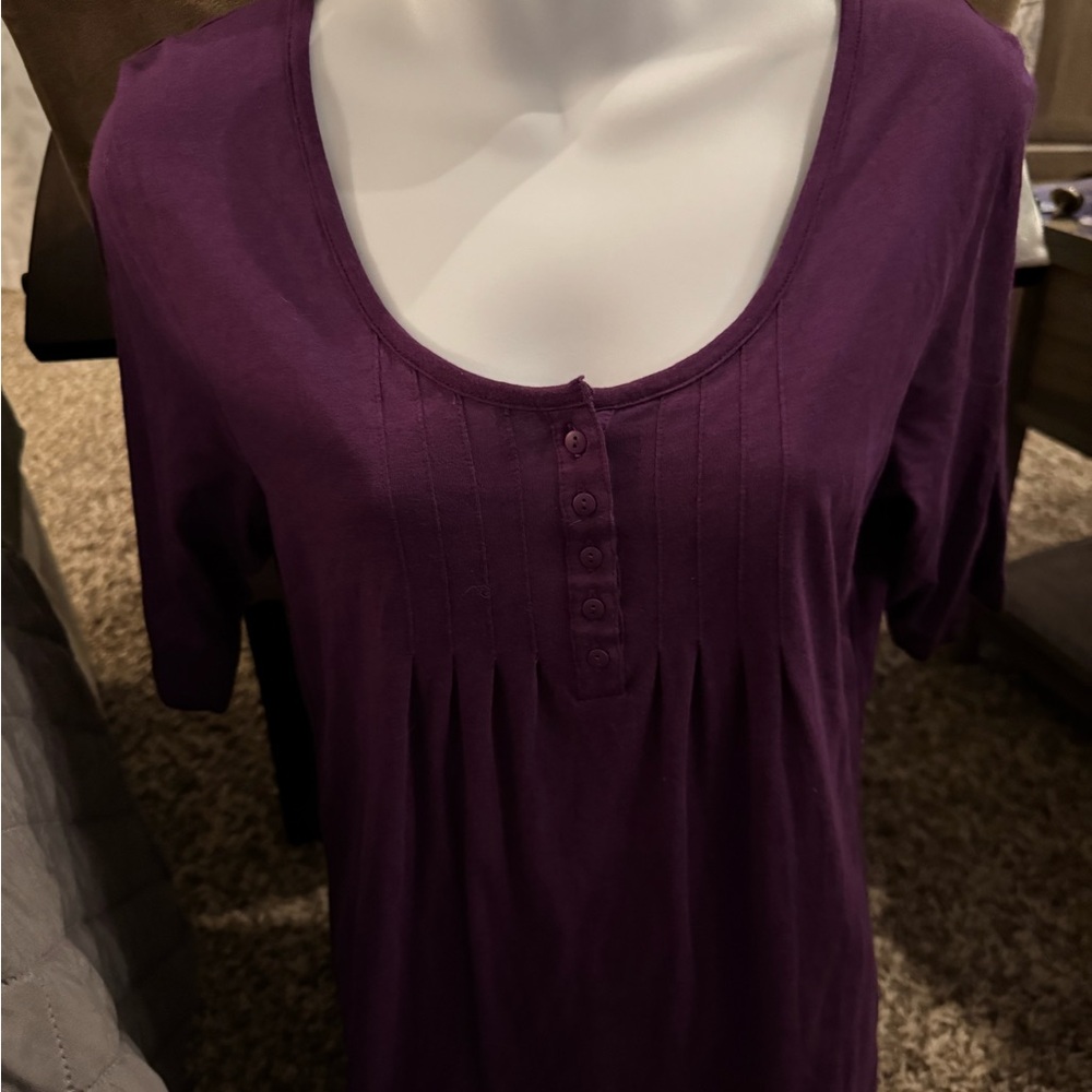 Falls Creek purple top sz L